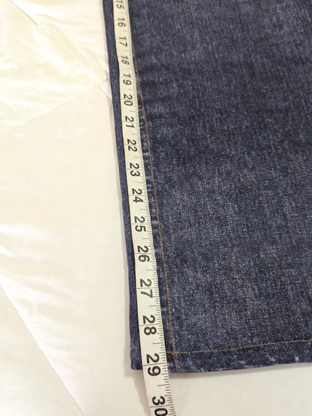 Mila Rosabella Dark Blue Wide Leg Knit Denim-Effect Pants Large Sweatpant Jeans - Picture 13 of 14